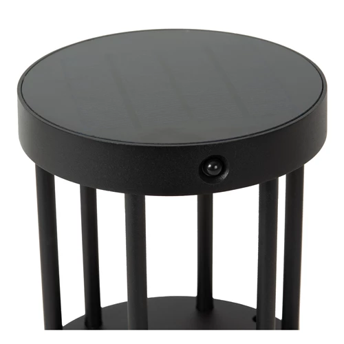 Lucide JACKSON - Bollard light- Solar - Ø 16 cm - LED Dim. - 1x2W 3000K - IP54 - Motion & Day/Night Sensor - Black - detail 3